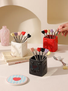 Creative Heart-shaped Fruit Forks Stainless Steel 304