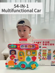 Busy Board Educational Toys Montessori Toys Multifunctional Bus Early Learning Busy Toy