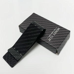 22mm High Quality Real Carbon Fiber Mini Money Clip Durable Slim Credit Card Holder For Men Women