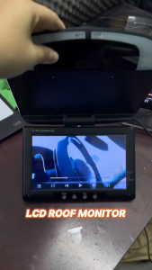 AV Car Roof Monitor 9"/10"/12" HD Ceiling Ultra Thin Mount Flip Down TFT LCD Monitor Player -180 degree turn Black/Beige