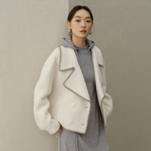 Yigue | New Chinese Style Embroidery Alpaca Wool Coat