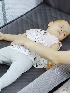Baby Cot with Mosquito Net & Mattress Foldable & Portable Buaian Selamat untuk Kanak-kanak Baru Lahir Baby Crib