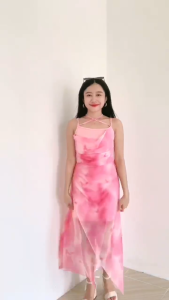 Summer pink dress for woman plus size 2XL black challis Korean mini vintage dress fairy floral dress