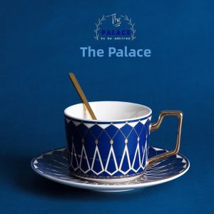 Timemore | Elegant Ceramic Coffee Cup & Saucer Set with Floral Design Gift Box
