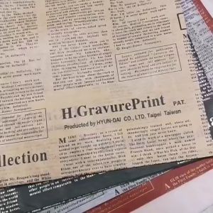 Kertas Buket Bunga Cellophane Motif Koran Flower Wrapping Bouquet Newspaper Pattern Paper Kraft KB049