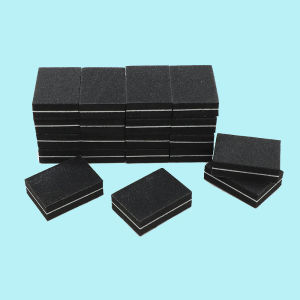 5/20/40pcs Black Mini Nail File Buffer Block Double 100/180 Grit Sponge Sanding Buffing Manicure Pedicure Nail Art Files Tools
