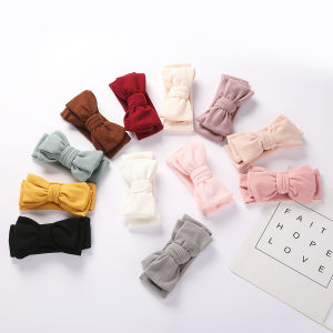 Fashion Childrens Bow Hair Accessories Baby Thickened Sunken Stripe Hand Hair Band Forehead Protector Headband Excellent Elastic Headdress