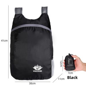 Foldable Outdoor Travel Sports Backpack Ultra Lightweight Portable Waterproof Men Women Large Capacity Student Outdoor Bag