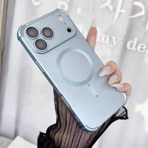 For Magsafe Magnetic Wireless Charge Case For iPhone 18 17 16 15 14 13 Pro Max TPU Four Corner Anti Fall Lens Protection Cover