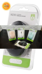 ROBOT M210 2.4G Wireless Silent Click Optical USB Mouse - Garansi Resmi 1 Tahun