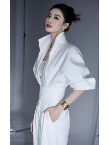 SHANGSHA | Elegant Occasion-Ready White Shirt Set