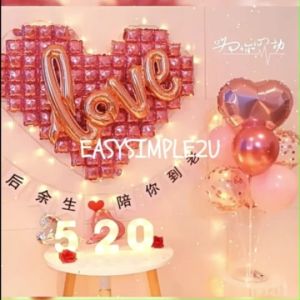 Wedding Groom Bride Xi Engagement Proposed Ligatures LOVE Letter 55" Heart Shape Props I Do Diamond Ring Foil Balloon