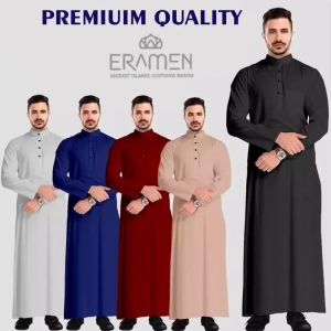 Jubah Pria Al-Harramain Ban Collar Eksklusif