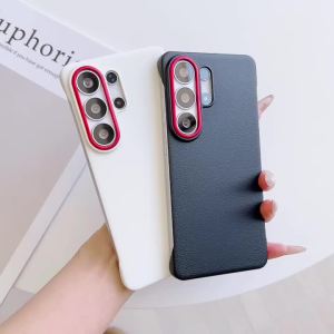 Leather Frameless Ultra Thin Magnetic Case For Samsung Galaxy S26 Ultra S25 Ultra For Magsafe Wireless Charge Shockproof Cover