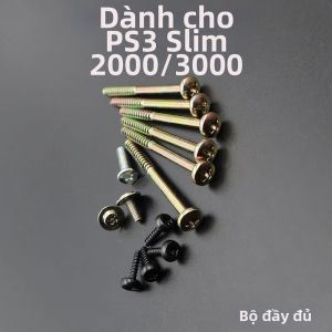 Bộ Vỏ Máy Ốc Vít Phụ Kiện Đầy Đủ Cho PS3 Slim 2000 3000 Sửa Chữa Máy Chơi Game Thay Thế Bằng Kim Loại Có Nút Bấm Điều Khiển