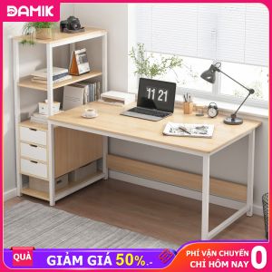 DAMIK-bàn học có giá sách kèm giá sách cao kiểu káng độc đáoSắt Sơn Tĩnh Điện chịu lực tốt
