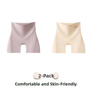 MiiOW | Plus Size Safety Pants Womens Ice Silk Thin Briefs High Waist Short Shorts Summer Anti-Light Walking Protection Underwear