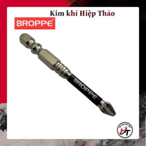 Mũi vít chống trượt BROPPE đầu bắn vít ph2 bắt chữ thập chống gãy từ tính cao chuôi lục giác 65mm 100mm 150mm Đen MVCT-BRP