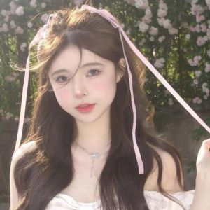 TikTok🔥 Ribbon Bow Hair Clip Elegant Long Silk Y2k Side Clip Gripper Girls Ponytail Headwear Decor Party Cosplay Fashion Hair Accessories