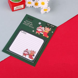 【On Sale】100Pcs Cute Cartoon Mini Christmas Sticky Notes Pads Student School Stationery