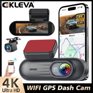 EKLEVA 3.19”IPS Screen Dash Cam Front Rear4K/2.5K Full HD Dash Camera for CarsBuilt-in Wi-FiNight VisionWDR24H Parking Mode