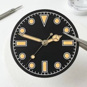 NH35 NH36 Dial Hands Set 28.5mm Vintage 1960s Submariner Style Retro Green Luminous Watch Repair Replacement Parts Kit