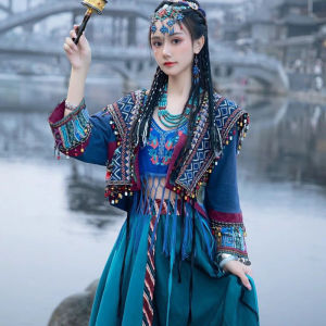 Princess Style Hanfu Spring Autumn Travel Photography Ethnic Minority Bé Gái Traditional Costume Ancient Style Hanfu Half Skirt