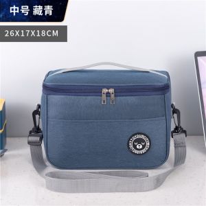 Thickened Waterproof Lunch Box Bag with Shoulder Strap Large Capacity Insulated Picnic Bag Food Preservation Aluminum Foil