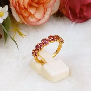 แหวนทองฝังพลอยทับทิม แหวนทอง ทองไมครอน ทองชุบ ทองปลอม ใส่ออกงานได้ ใส่ได้ทุกโอกาส รูปถ่ายจากสินค้าจริง