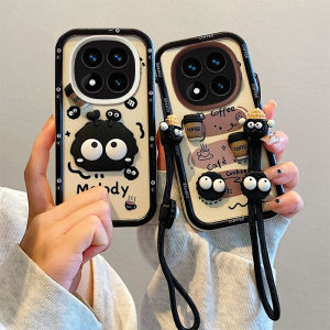 Phone Case Redmi Note14 Note14Pro+ Note 14 Pro + Plus 5G 4G Cute Colour Cartoon Casing with Dolls Lanyard Lens Protection Silicone Soft Back Cover
