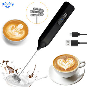 Wireless Milk Frother Electric Egg Beater 3 Speeds Mini Handheld Foam Maker Stainless Steel Whisk Mixer For Coffee Cappuccino