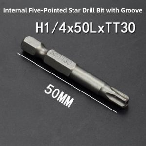 S2 Steel Inner 5-Point Star Screwdriver Hex Wrench Tool with Middle Hole Plum Blossom Tip for Hardware And Electric Tools