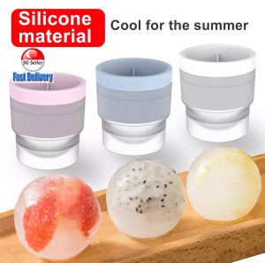 Silicone Ice Ball Mold Silicone Spherical Ice Cube Mould Whiskey Ice Ball Maker Round Ice Box Quick Freezer [SG SELLER]