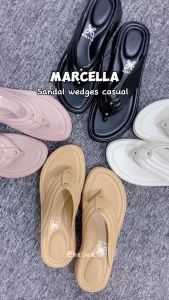 Heliva Marcella Sandal Wedges Casual Wanita Sedang Sol 5cm HV2198