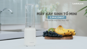 Máy Xay Sinh Tố Mini Blender Locknlock EJM433WHT (Model 2024) 220-240 V 50/60 Hz 150 W 280 ml - Hàng Chính Hãng