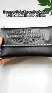 Dompet Cowok Kulit Harley Davidson 100% Full Kulit Luar Dalam Dompet Cowok Keren Terbaru
