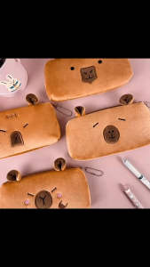 Capybara Chenille Large Capacity Pencil Case with Cute Animal Design for School and Office