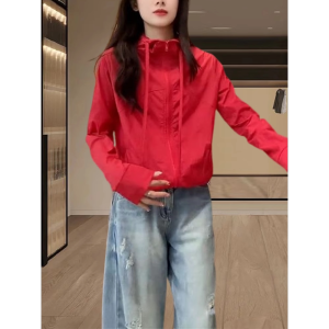 Dopamine Red Lightweight Sunproof Jacket