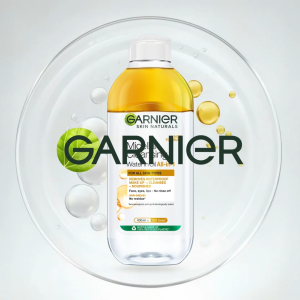 Garnier Oil Infused Micellar Water 400ml - Effectively Removes Waterproof Makeup and Impurities For All Skin Type