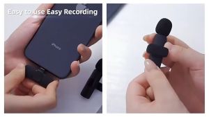 Mikrofon Mic Nirkabel 1Mic 1 Receiver Lavalier Portabel Audio Video pembuatan Rekaman Wireless Live Streaming Microphone HP