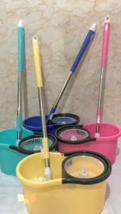 SPIN MOP/ KAIN PEL/ ALAT PEL PRAKTIS YANG BISA BERPUTAR 360 DERAJAT - ( SPIN MOP - BLUE ) SHENAR