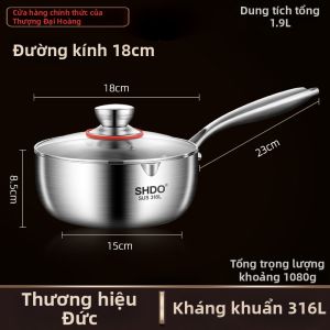 SHDO | Nồi Đa Năng Nhỏ Inox 316L Không Tráng Men cho Bé