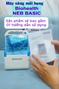 (HỏaTốc1h) Máy xông khí dung BIOHEALTH NEB BASIC máy xông mũi họng cho bé người lớn hen suyễn sổ mũi - Chính hãng