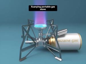 CAMPINGMOON XD-3-NE Bếp Gas Bướm Chống Gió Di Động Có Thể Gập Lại Hợp Kim Nhôm Cắm Trại Đi Bộ Đường Dài Phụ Kiện Nấu Ăn