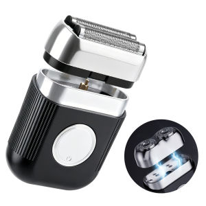 Afdeal | Electric Men Foil Shaver With Floating Blades and Dual-ring Blades Portable Mini Razor Trimmer for Face & Beard Dry Wet Shaver