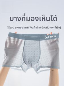 MiiOW | Mens Ice Silk Underwear Lightweight Seamless Moisture Wicking Quick Dry Breathable Boxer Shorts MiiOW 2025 New Style Summer Collection