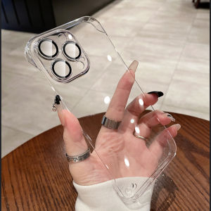 เคสโทรศัพท์แบบบางเฉียบ MagSafe สำหรับ Apple 16Promax 15 17P โปร่งใส ไม่มีขอบ ป้องกันฝุ่น ป้องกันเลนส์ ระบายความร้อน