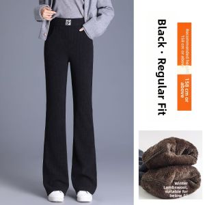 HUAXUNRAN | Warm Thickened Sheepskin Corduroy Pants Straight Leg