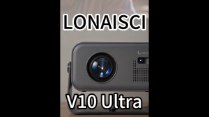 LONAISCI V10 Ultra 1080P Supports 4K Auto Focus Electric Focus 400 ANSI Lumens Android 14 2+16G Wireless Screen Casting Short Throw Portable Home Theater Projector