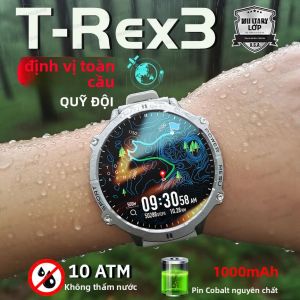 Đồng Hồ Thông Minh Quân Sự T-REX3 NEW Dành Cho Nam Tích Hợp GPS La Bàn Đo Độ Cao Chống Nước 10ATM Gọi HD Pin 1000 mAh Đồng Hồ Thể Thao Ngoài Trời